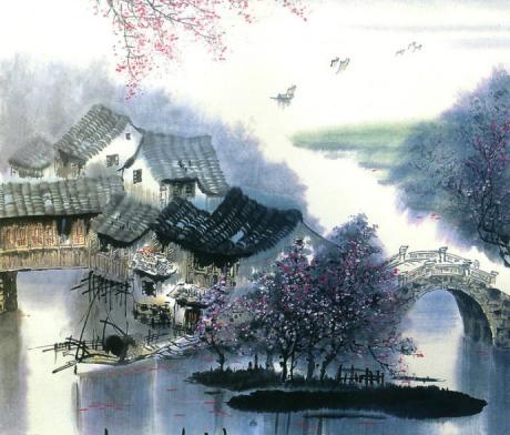 请在江南一卷烟雨里，等我